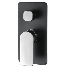 Ascent Bath/Shower Diverter Mixer Matte Black/Chrome