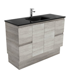 CUBA Black 1200 + Edge Industrial Wall-Hung/Kickboard