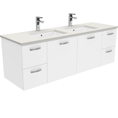 HEBREW Roman Sand 1500, Double Bowl + UniCab Wall-Hung/Kickboard