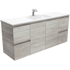 GREEK Edge Industrial 1500 Single Bowl Wall-Hung/Kickboard Vanity
