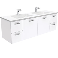 GREEK UniCab? 1500 Double Bowl Wall-Hung/Kickboard Vanity