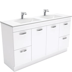 GREEK UniCab? 1500 Double Bowl Wall-Hung/Kickboard Vanity
