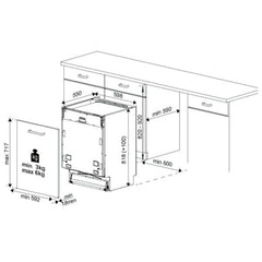 Euromaid FIDWB16 60cm Fully Integrated Dishwasher