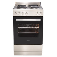 EUROMAID EFF54SS 54cm Upright Cooker/Stove, Electric Single Cavity Oven & Solid Cooktop