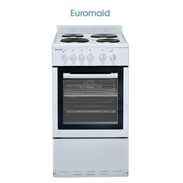 EUROMAID EW50 50cm Upright Cooker, Electric Oven & Solid Cooktop