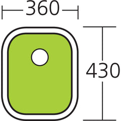 DIAZ Standard Bowl Undermount Sink in 830x540x240 mm