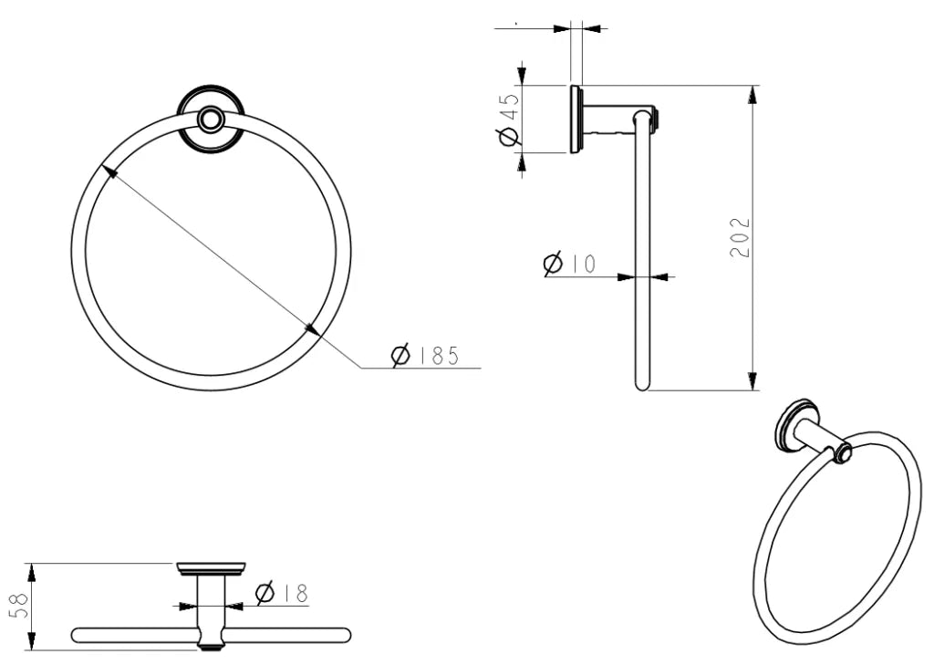 Mica Heritage Towel Ring