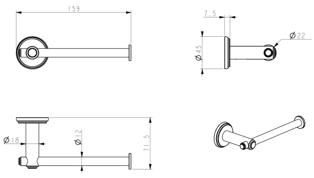 Mica Heritage Toilet Paper Holder