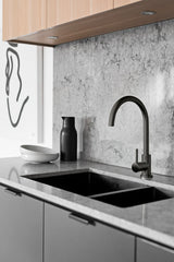 Round Gooseneck Kitchen Mixer Tap