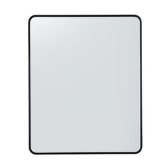 JANU Black Aluminum Framed Rectangle Bathroom Wall Mirror 650x800x40mm