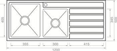 Square handmade sink 1250