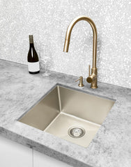 Meir KITCHEN SINK - Single Bowl 450 X 450 - Gunmetal Black - Brushed Bronze Gold - Brushed Nickel - PVD