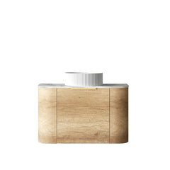 BONDI 750MM NATURAL OAK WALL HUNG CURVE VANITY