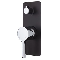 AVIA Wall Diverter Mixer, Soft Square Matte Black Plate,Chrome,Brushed Nickel,Gun Metal,Matte Black,Urban Brass
