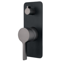 AVIA Wall Diverter Mixer, Soft Square Matte Black Plate,Chrome,Brushed Nickel,Gun Metal,Matte Black,Urban Brass