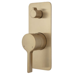 AVIA Wall Diverter Mixer, Soft Square Plate Chrome,Brushed Nickel,Gun Metal,Matte Black,Urban Brass