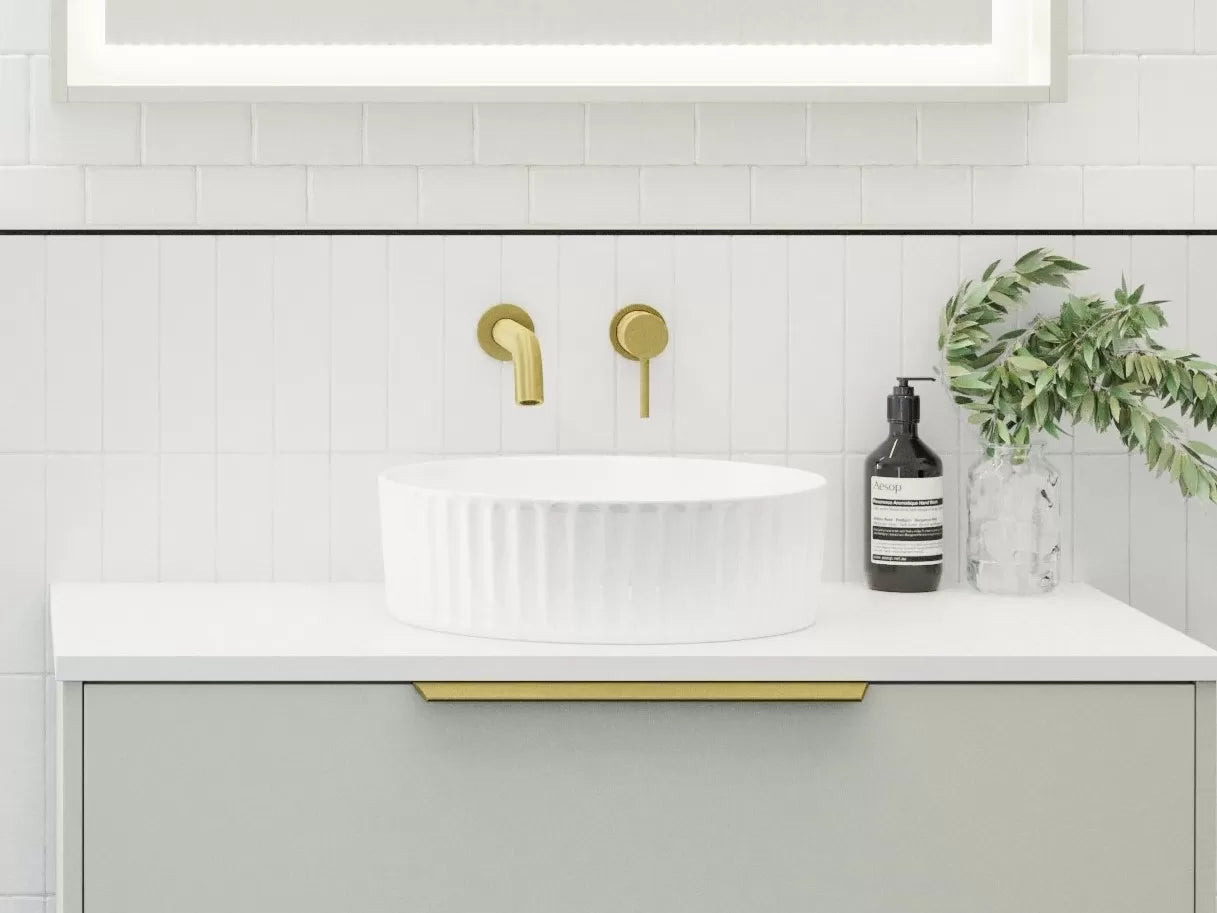 LURE FLUTE Basin in White gloss And White Matt finish