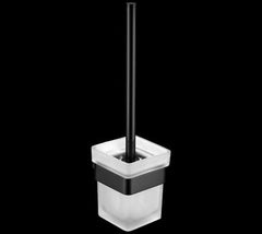 Black Square Toilet Brush and Holder