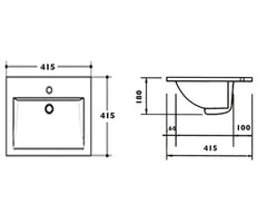 CARA DIABLO SQUARE INSET BASIN