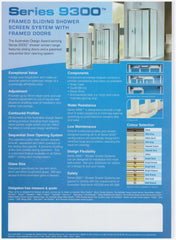 Framed 3 Door Front Sliding Shower Screen upto 900mm