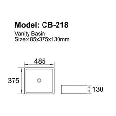 Rectangular Above Counter Basin