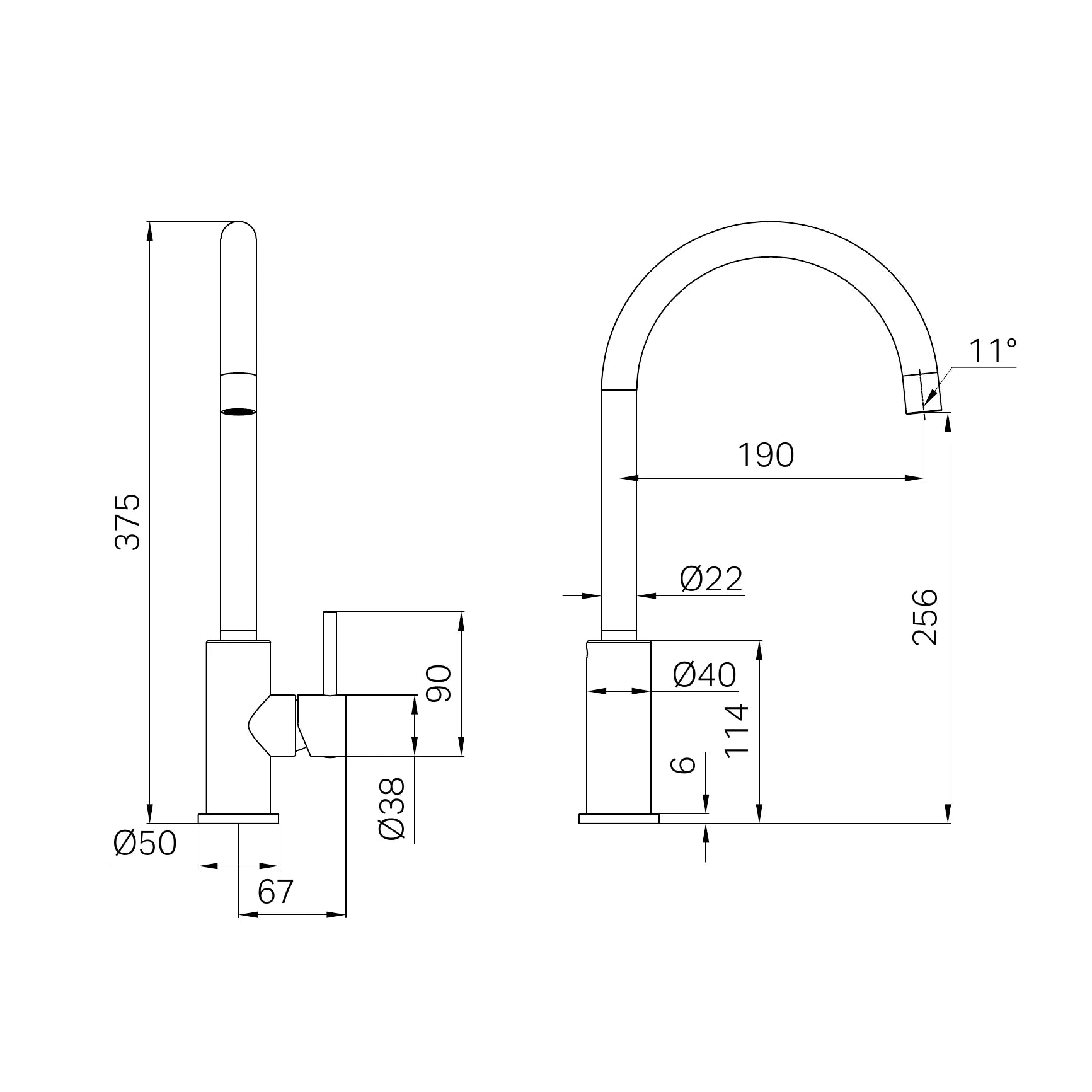 Dolce II Sink Mixer
