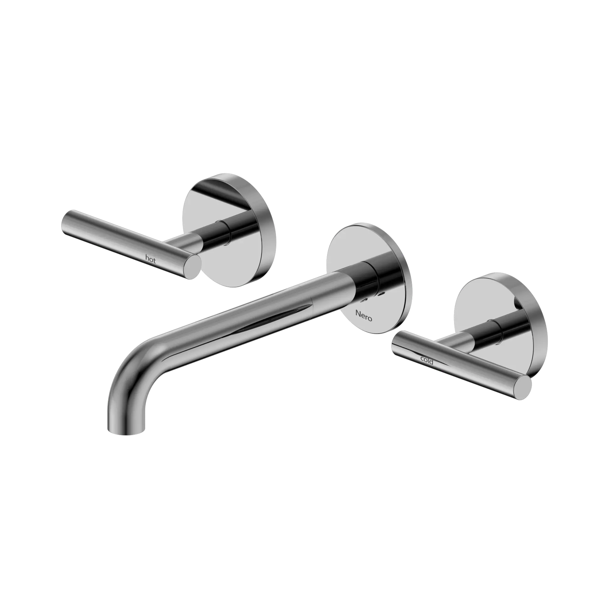 Mecca Lever Wall Basin/Bath Set 185mm Spout