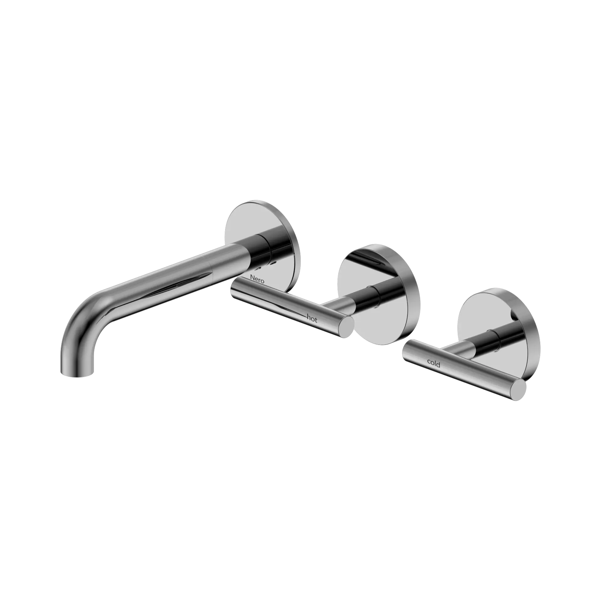 Mecca Lever Wall Basin/Bath Set 160mm Offset Spout