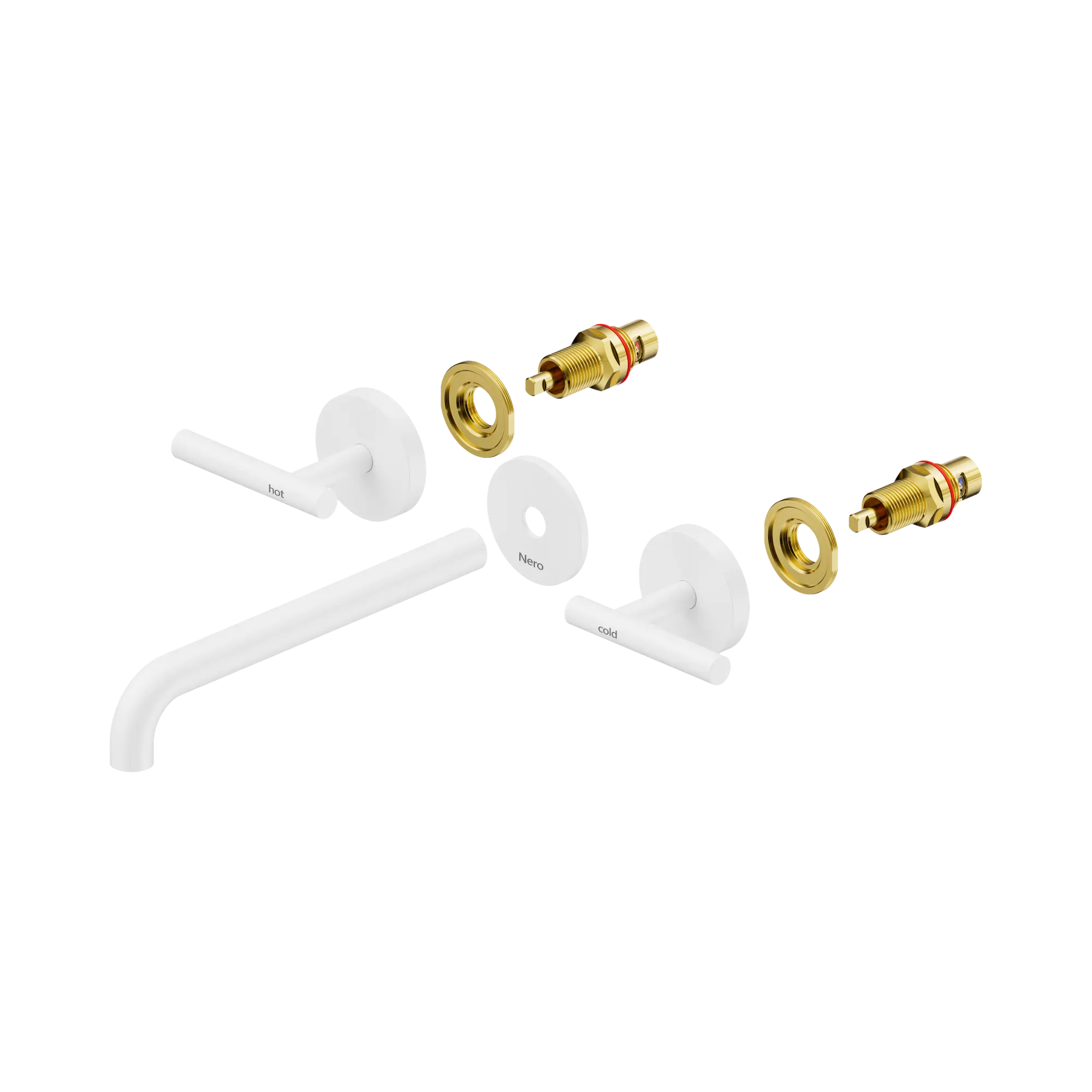 Mecca Lever Wall Basin/Bath Set 220mm Spout Trim Kit Only
