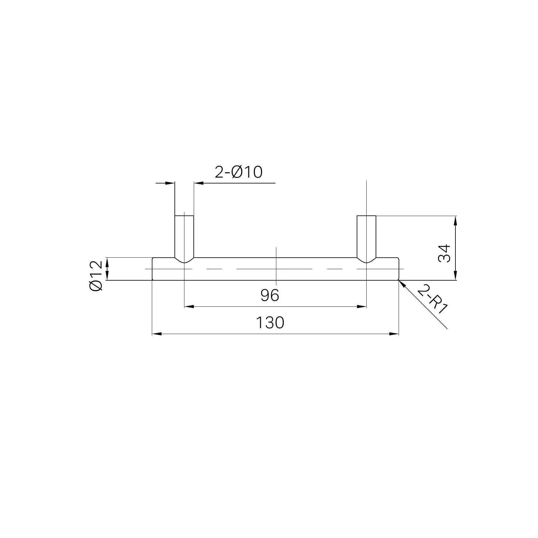 Mecca Pull Handle 130mm