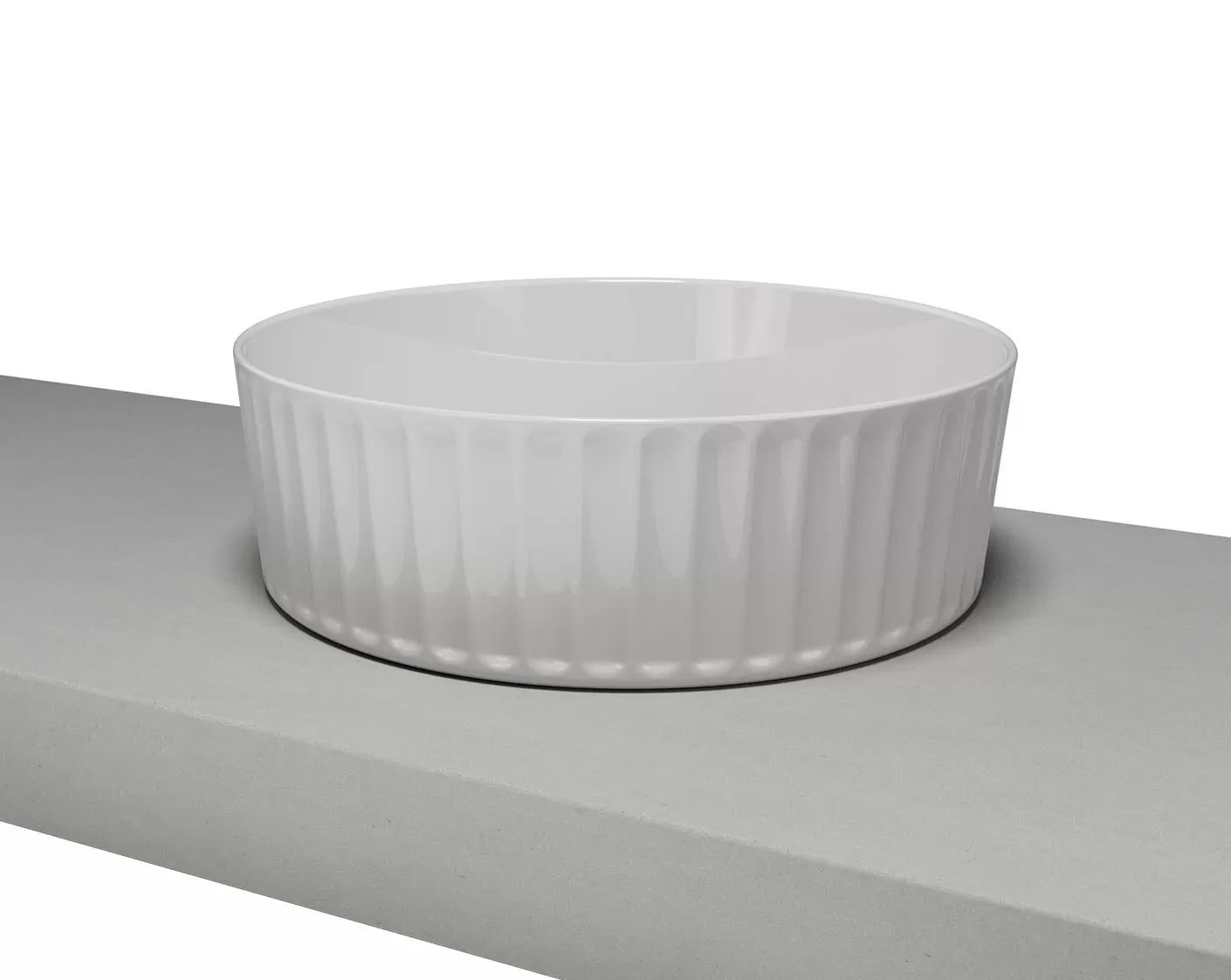 LURE FLUTE Basin in White gloss And White Matt finish