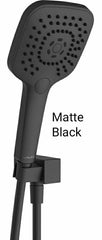 MONACO Chrome Hand Shower With Bracket In Chrome, Matte Black, And Brushed Nickle