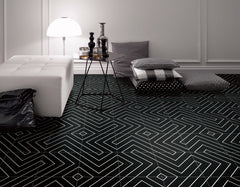 T210130 KEYS CHEVRON WHITE MATT AND BLACK MATT 200X200
