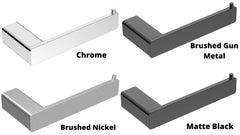 QUADRO PREMIUM Toilet Roll Holder In Chrome, Matte Black, Brushed Nickel And Brushed Gun Metal