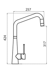 ESSENTE Stainless Steel Square Goose Neck Mixer Favourite