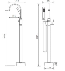 PRAGUE Chrome Bath Filler
