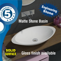 Marble stone basin - ATTIVO 500MM Matt Finish