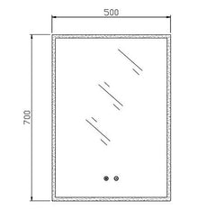 Frontlit mirror with Demister