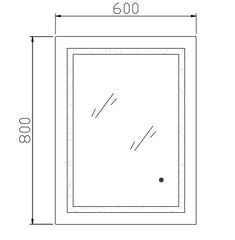 Arden Frontlit LED Mirror 600mm