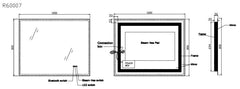 Elucent Premium Backlit LED Mirror 1000mm