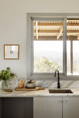 MEIR Round Gooseneck Kitchen Mixer Tap with Pinless Handle