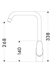 HANSGROHE Ecos L Square Goose Neck Mixer