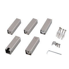 PERLA Square Heated Towel Ledder With 4 Bars In Chrome, And Matte Black In W500xH520xD120
