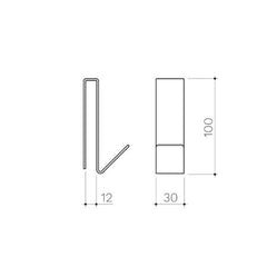 TEDDY Square Shower Screen Hook