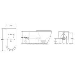 KDK 106 Care Wall Faced Inwall Toilet Suite