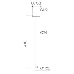 FUNA STRAIGHT ARM FLANGE 210MM OR 410MM IN CHROME, BRUSHED BRASS, BRUSHED NICKEL & MATTE BLACK