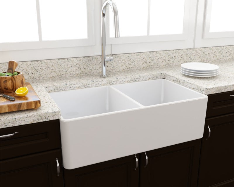 Turner Hastings NOVI 85 Flat or Ribbed Double Bowl Butler Sink NO85FS