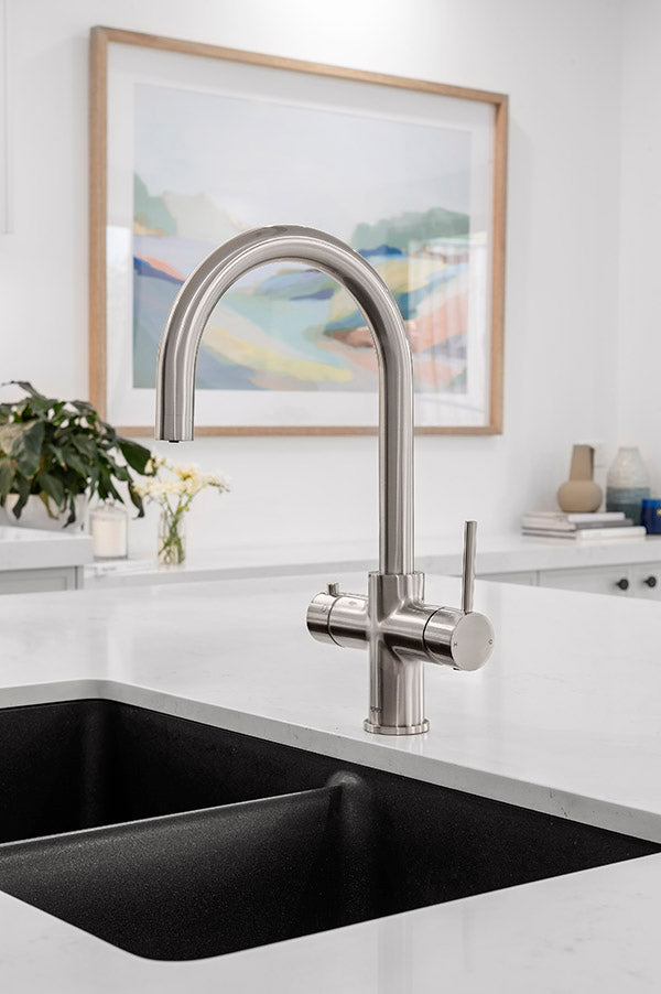 Flagship 4 in 1  Filtered Boiling + Filtered Chilled + Hot & Cold Mains with Swivel Gooseneck Spout