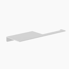 Square Toilet Roll Holder with Shelf - Black/White