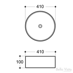 Ezra 410 x 100mm No Tap hole basin